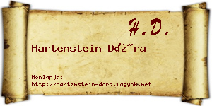 Hartenstein Dóra névjegykártya